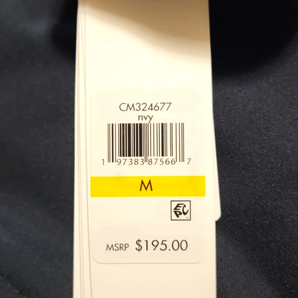 NWT! Calvin Klein Infinite Stretch Water Resistant Bomber Jacket Blue Medium - Picture 6 of 16